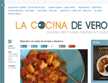 Tablet Screenshot of lacocinadevero.com